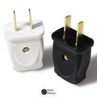 ราคา ปลั๊กไฟตัวผู้ 2 ขาแบน 10A 250V มีตัวรัดสายเข้าสายแน่นไม่หลุด มีให้เลือกสีขาวและดำ (26974550450)