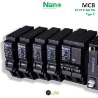 ราคา ลูกเซอร์กิตเบรกเกอร์ ลูกย่อยและเมน 1P 2P 10A 16A 20A 32A 63A NANO แบบ Plug On Type C 1 2 Pole (24740708890)