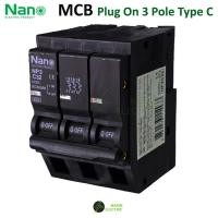 ราคา Nano เซอร์กิตเบรกเกอร์ MCB 3 Pole 3 เฟส แบบ Plug On ตัวเลือก 16A 20A 32A 40A 50A 63A 6kA (24440708847)