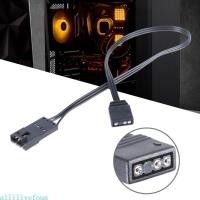 ราคา Allilivefoua 25 ซม ชายหญิง 4Pin 3Pin LED Strips สายต่อ PC Lighting Made Easy HDLL120 พัดลมควบคุมแสง Co (54950986692)