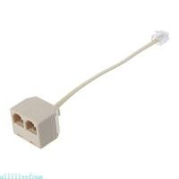 ราคา Allilivefoua โทรศัพท์ Splitter RJ11 6P4C 1 ชาย 2 หญิงอะแดปเตอร์ RJ11 ถึง RJ11 แยก (48750991992)