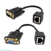 ราคา Allilivefoua 15 Pin VGA to RJ45 Networks Conversion Adapters Cable Female Male to Female Port (44501006901)