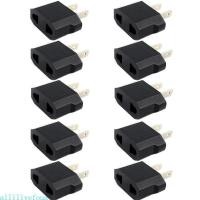 ราคา Allilivefoua American Plug Adapter Power Converter Travel Adaptor from EU to US 10 ชิ้น (42626216962)