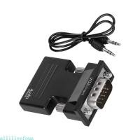 ราคา Allilivefoua 1080P หญิง HDTV เป็น VGA ชายแปลงอะแดปเตอร์ Dongle พร้อมสเตอริโอ 5 มม (41867604694)