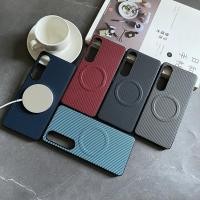 ราคา เรียบง่ายผิวคาร์บอนไฟเบอร์ลายแม่เหล็กสำหรับ Sony Xperia 1 VI เคสมือถือกันกระแทก10 VI 5 IV Spot Goods (27218556088)
