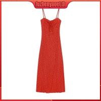 ราคา แฟชั่นชุดเชือกแขวนคอแดง ชุดเชือกแขวนคอดอกไม้ ชุดเดรสยาวเซ็กซี่ (44850078664)