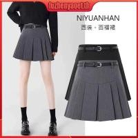 ราคา Kans กระโปรงพลีท เอวสูง สไตล์วิทยาลัย น่ารัก แฟชั่นสําหรับผู้หญิง พร้อมเข็มขัด TH (43523014908)