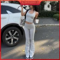 ราคา Weania เสื้อกล้ามครอป คอเชือกแขวนคอ กางเกงบูท เอวสูง แบบบาง 2 ชิ้น (26913192603)