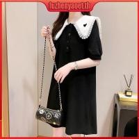 ราคา Plus size เสื้อผ้าสาวอวบ เดรสสาวอวบอ้วน ไซส์ใหญ่ ผู้หญิง ทรงหลวม แขนสั้น คอบัว สีขาว ฤดูร้อน สไตล์เกาหลีแฟชั่น (29892728425)