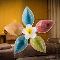 ราคา น้ําแข็งแตกเคลือบจานสปาร้านเสริมสวยน้ํามันหอมระเหยผสมจานจานใบจานเซรามิกจานขนาดเล็กจานความงามซอสถั่วเหลืองจานชาม RUM0 (41275611569)