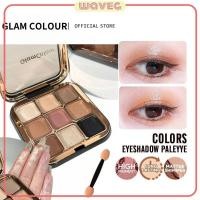 ราคา Glam COLOUR พาเลทอายแชโดว์ 9 สีเม็ดสีสูง แมตต์ธรรมชาติ เพิร์ล ชิมเมอร์ โทนสีน้ำตาลสำหรับผู้เริ่มต้น อายแชโดว์ WAVETH (24693286434)