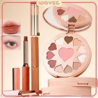 ราคา ซื้อ 1 แถม 1 ฟรี XIXI ลิปสติกอายแชโดว์เซ็ต 12 สี พาเลทอายแชโดว์แมตต์ประกายมุก ลิปสติกเนื้อกระจกให้ความชุ่มชื้น เครื่องสำอางกันน้ำติดทนนาน WAVETH (42300793384)