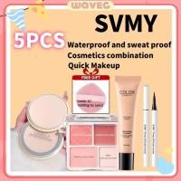 ราคา 5 ชิ้น SVMY BB Cream เครื่องสำอางมัลติเอฟเฟ็กต์ให้ความชุ่มชื้นยาวนานอายไลเนอร์แป้งปัดแก้มแป้งอัดแข็ง WAVETH (29139610014)