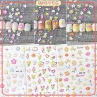 ราคา สติ๊กเกอร์ติดเล็บน่ารัก 1 5 ชิ้น ดอกไม้การ์ตูน 5 มิติ กระต่าย และดวงอาทิตย์ ดอกไม้สีสันสดใส ตกแต่งเล็บ สติกเกอร์ติดเล็บ WAVETH (29681654276)