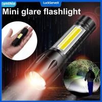 ราคา ไฟฉาย LED ขนาดเล็กแบบชาร์จ USB XPE COB ไฟฉายแบบซูมได้ กันน้ำ เดินป่า ตั้งแคมป์ ไฟฉายฉุกเฉิน cyn LuckServeX (43003384531)