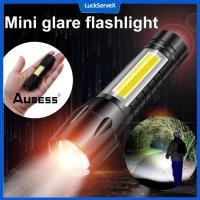 ราคา ไฟฉาย LED ขนาดเล็กแบบชาร์จ USB XPE COB ไฟฉายแบบซูมได้ กันน้ำ เดินป่า ตั้งแคมป์ ไฟฉายฉุกเฉิน AUBESS LuckServeX (42203389451)