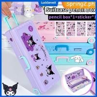 ราคา สินค้าพร้อมส่ง สินค้าพร้อมส่ง Sanrio Trolley Case Pencil Case กล่องใส่เครื่องเขียน 2 ชั้นแบบพกพา จุของได้เยอะ กล่องใส่ดินสอ kuromi Cinnamoroll Pochacco Spring2 Spring2 LuckServeX (44452929073)