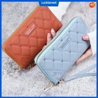 ราคา กระเป๋าสตางค์ยาวสำหรับธุรกิจ หนัง PU กระเป๋าสตางค์แบบมีซิป กระเป๋าสตางค์ใส่เหรียญผู้หญิง กระเป๋าคลัตช์แฟชั่น LuckServeX (41907729305)