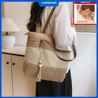 ราคา COD กระเป๋าสะพายไหล่ลายสก็อตสำหรับผู้หญิง กระเป๋าใส่เอกสารเดินทางแบบพกพาความจุขนาดใหญ่ พร้อมจี้ห้อยไหล่และหูหิ้ว LuckServeX (27487790592)