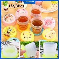 ราคา 1 2 3 ชิ้น แก้วน้ำพกพาพับได้ขนาดเล็ก แก้วออกกำลังกายแบบยืดหดได้ แก้วดื่มน้ำสำหรับเดินทาง LuckServeX (44403374887)