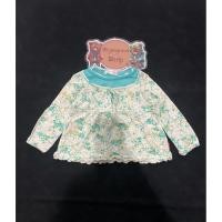 ราคา เสื้อแขนยาวลายดอกไม้ของเด็กมือสอง สีฟ้า Size 90 งานป้ายของแท้ สภาพ 85 (44059217921)