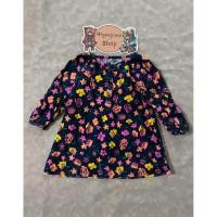 ราคา เสื้อยาว มินิเดรสแนววินเทจพิมพ์ลายดอกไม้ของเด็กมือสอง สีกรมท่า Size 90 แบรนด์ Baby Gap ของแท้ สภาพ 90 (43054428510)