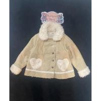 ราคา เสื้อแจ็คเก็ต เสื้อโค้ทหนังชามัวร์ของเด็กมือสอง สีน้ำตาล Size 100 แบรนด์ Souris ของแท้ สภาพ 90 (29973409067)