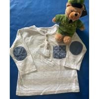 ราคา เสื้อแขนยาวของเด็ก มือสอง สีเทาลายทาง Size 60 แบรนด์ H M ของแท้ สภาพ 85 (29356244498)