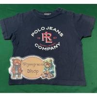 ราคา เสื้อยืดคอกลมแขนสั้นของเด็ก สีกรมท่า มือสอง Size 80 แบรนด์ Ralph Lauren สภาพ 80 มีตำหนิ สีดรอป (28659496949)