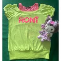 ราคา เสื้อยืดแขนสั้นของเด็ก สีเขียวนีออน มือสอง Size 120 แบรนด์ Roni ของแท้ สภาพ 90 (28657642120)