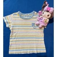 ราคา เสื้อยืดแขนสั้นคอกลมของเด็ก ลายทาง มือสอง Size 90 แบรนด์ Familiar ของแท้ สภาพ 85 (28657025389)