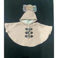 ราคา เสื้อคลุมกันหนาว ทรงปีกค้างคาว มีฮู้ด ของเด็กมือสอง สีชมพู Size 80 งานป้ายของแท้ สภาพ 90 (28223718502)