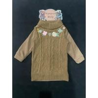 ราคา มินิเดรสไหมพรมแขนยาวคอเต่าของเด็กมือสอง สีน้ำตาล Size 90 งานป้ายของแท้ สภาพ 90 (27182255781)