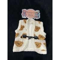 ราคา เสื้อกั๊ก เสื้อคลุมแขนกุดขนแกะนุ่มพิมพ์ลายหมีของเด็กมือสอง Size 80 งานป้ายของแท้ สภาพ 90 (26778327047)