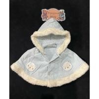 ราคา เสื้อคลุมกันหนาว ทรงปีกค้างคาว มีฮู้ดของเด็กมือสอง สีฟ้า Size 70 แบรนด์ Elfindoll ของแท้ สภาพ 90 (26778189604)