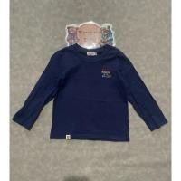 ราคา เสื้อสเวตเตอร์ เสื้อแขนยาวคอกลมของเด็กมือสอง สีกรมท่า Size 100 แบรนด์ Mikihouse ของแท้ สภาพ 85 (26175791890)