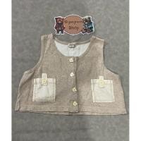 ราคา เสื้อแขนกุดทรงครอปมือสอง สีครีม Size S งานป้ายของแท้ สภาพ 90 (24747288470)