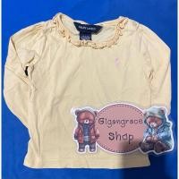 ราคา เสื้อยืดแขนยาว คอกลม ของเด็ก สีเหลือง มือสอง Size 80 แบรนด์ Ralph Lauren ของแท้ สภาพ 90 (24335799442)