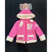 ราคา เสื้อแจ๊คเก็ต เสื้อคลุมกันหนาวมีฮู้ดของเด็กมือสอง สีชมพู Size 95 แบรนด์ Roni ของแท้ สภาพ 85 (24241761102)