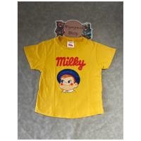 ราคา เสื้อยืดแขนสั้นคอกลมลาย Milky Poco chan ของเด็กมือสอง สีเหลือง Size 110 แบรนด์ Futafuta ของแท้ สภาพ 85 (49951206199)