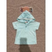 ราคา เสื้อแขนสั้นมีฮู้ดของเด็กมือสอง สีฟ้า Size 80 แบรนด์ POOH ของแท้ สภาพ 85 (40506641245)