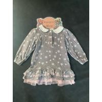 ราคา เดรสแขนยาวคอบัวลายคริสมาสต์ของเด็กมือสอง สีเทา Size 90 แบรนด์ Combi Mini ของแท้ สภาพ 85 (29126740777)