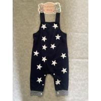 ราคา ชุดเอี๊ยมกางเกงขายาวพิมพ์ลายดาวของเด็กมือสอง สีกรมท่า Size 90 งานป้ายของแท้ สภาพ 90 (27080697958)