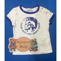 ราคา เสื้อยืดคอกลมแขนสั้น สีขาว ของเด็ก มือสอง Size 70 แบรนด์ Diesel ของแท้ สภาพ 90 (26912884717)