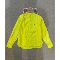 ราคา เสื้อเชิ้ตแขนยาวคอจีนของเด็กมือสอง สีเขียวมะนาว Size 120 แบรนด์ Arnold Palmer ของแท้ สภาพ 90 (43923538766)