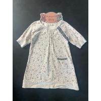 ราคา เดรสแขนสามส่วนคอกลมลายดอกไม้ของเด็กมือสอง สีเทา Size 110 งานป้ายของแท้ สภาพ 90 (28526787800)
