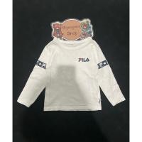 ราคา เสื้อยืดแขนยาวคอกลมของเด็กมือสอง สีขาว Size 95 แบรนด์ FILA ของแท้ สภาพ 85 (42209221561)