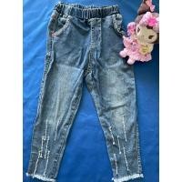 ราคา กางเกงยีนส์เด็กขายาวมือสอง เอวยางยืด Size 110 งานป้ายแท้ สภาพ 90 (26857975661)