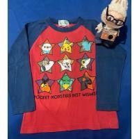 ราคา เสื้อยืดแขนยาวคอกลมของเด็กมือสอง สีแดง น้ำเงิน Size 100 แบรนด์ Pokemon ของแท้ สภาพ 90 (26408206524)