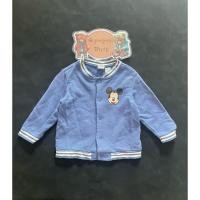 ราคา เสื้อแจ็คเก็ต เสื้อโค๊ทเด็กมีฮู้ดสกรีนลาย Mickeymouse ของเด็กมือสอง สีฟ้า Size 70 แบรนด์ H M ของแท้ สภาพ 85 (26273406108)